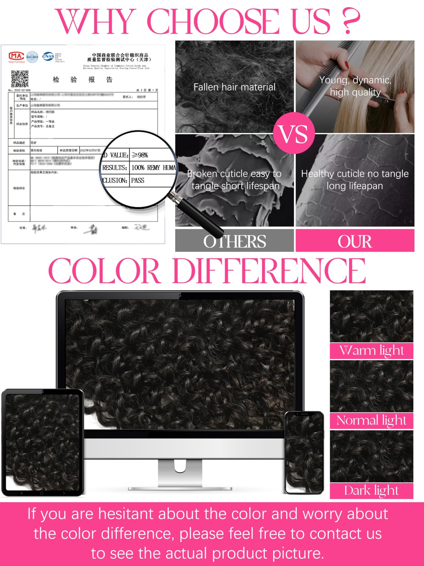Professional hair extensions before and after style