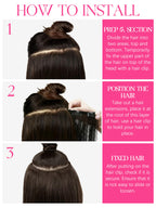 Genuine 100 percent Brazilian human hair extensions