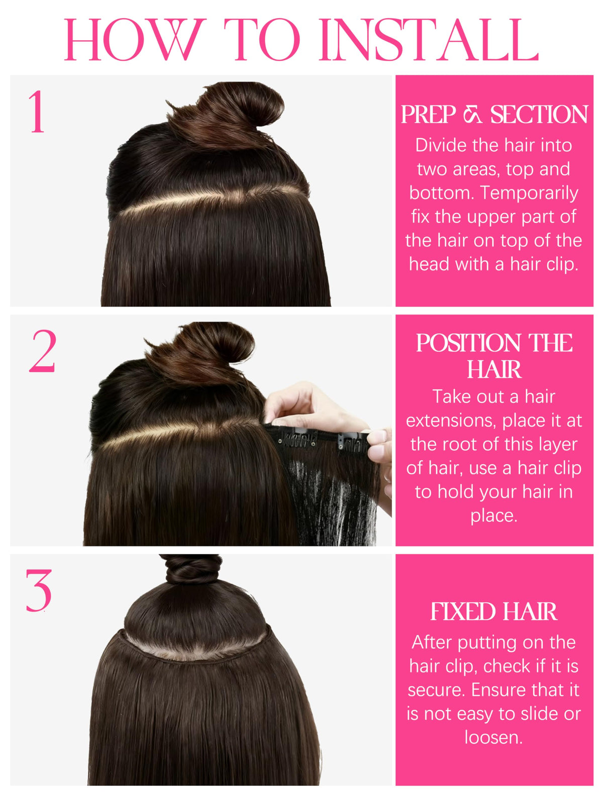 Genuine 100 percent Brazilian human hair extensions