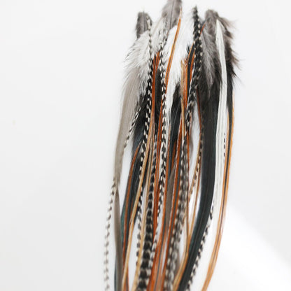 Authentic Sexy Sparkles feather hair extension kit packaging and accessories.