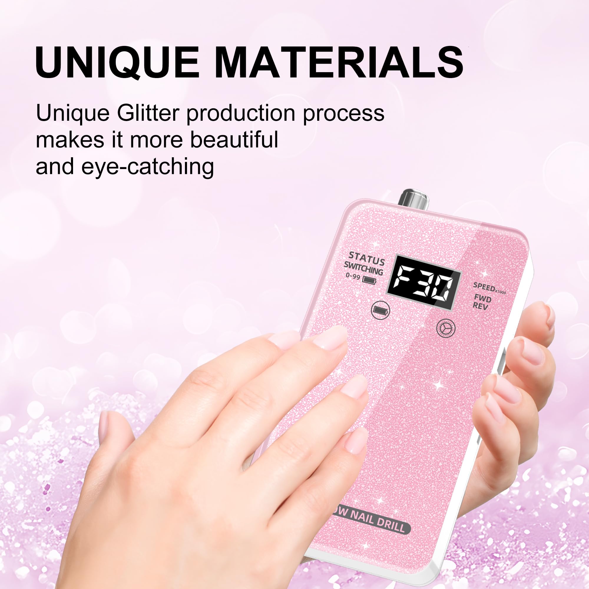 Cosyglow rechargeable e-file machine with 11 drill bits