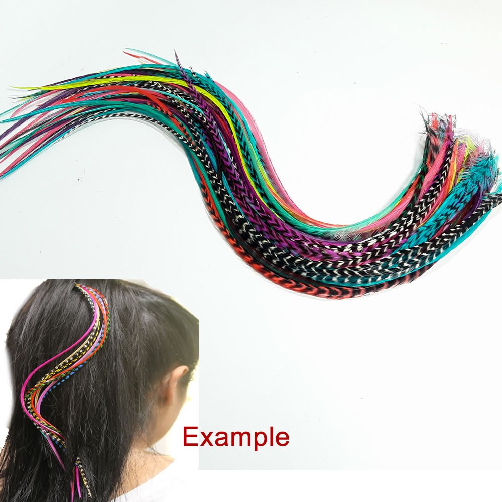Professional loop tool and beads for feather hair extension application