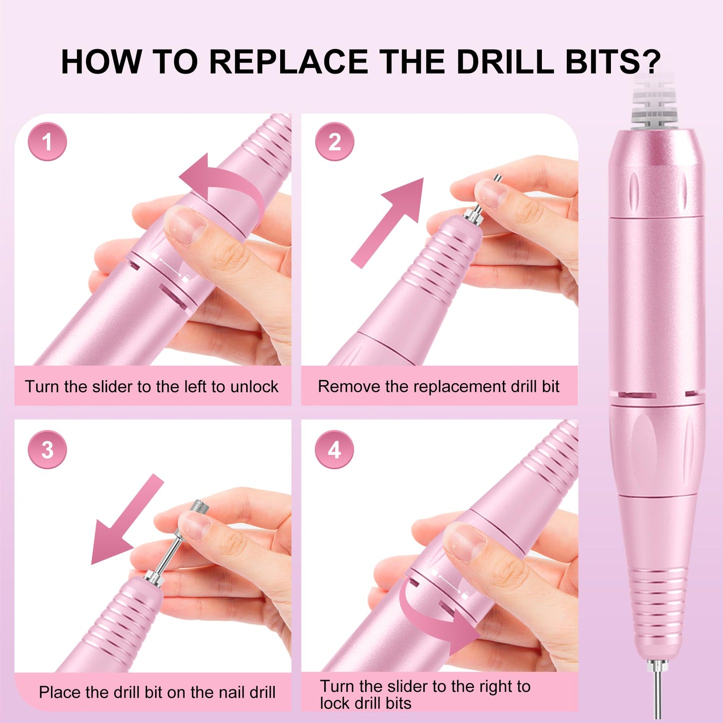 User holding Cosyglow portable electric nail drill