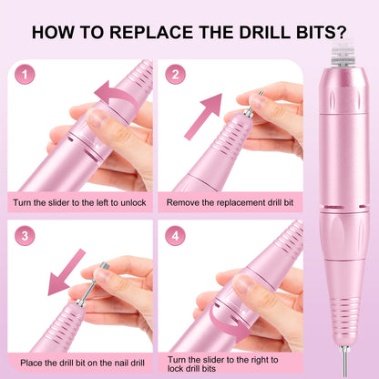 User holding Cosyglow portable electric nail drill