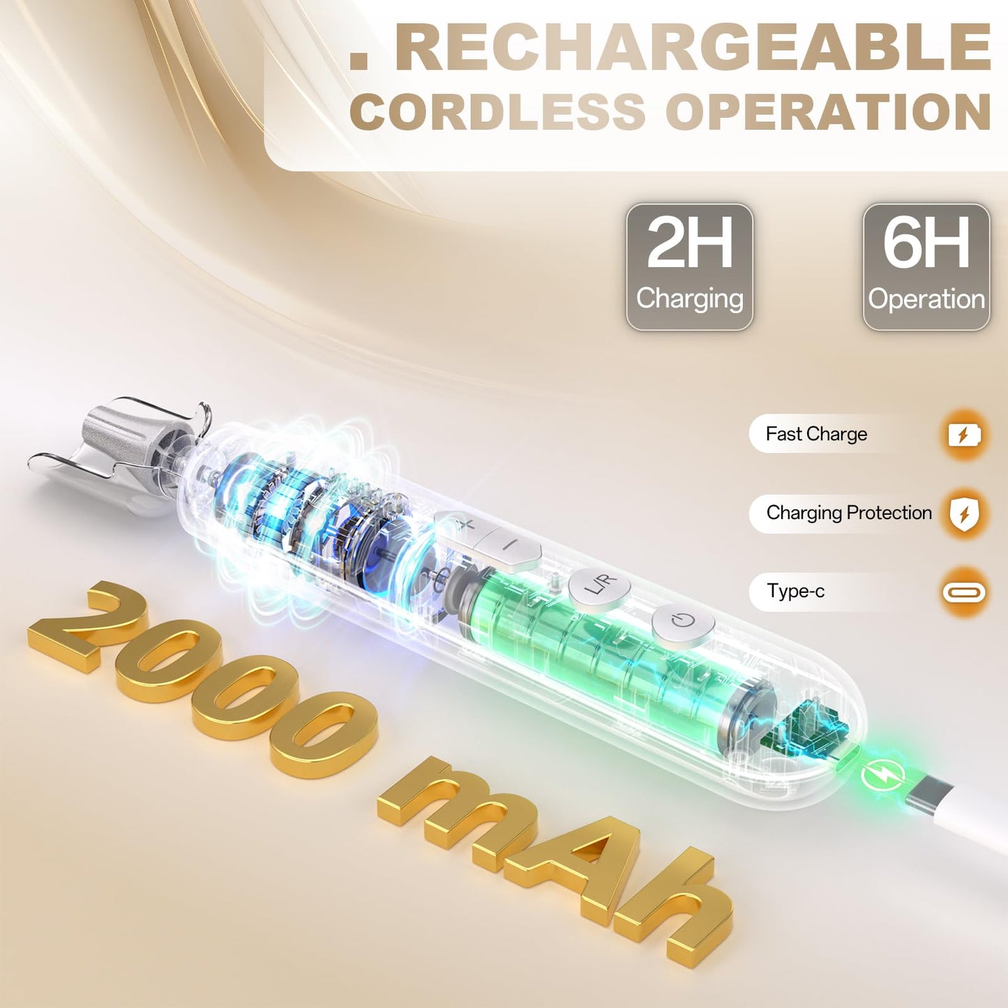 Rechargeable nail drill set with storage case accessories