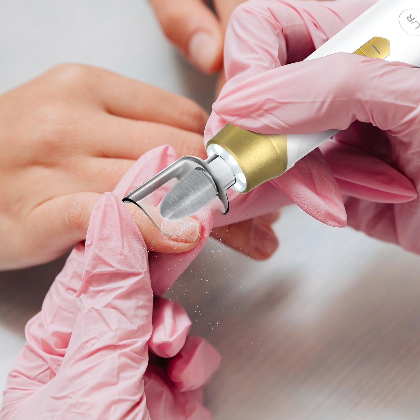 Side profile of portable 2000 mAh nail drill machine