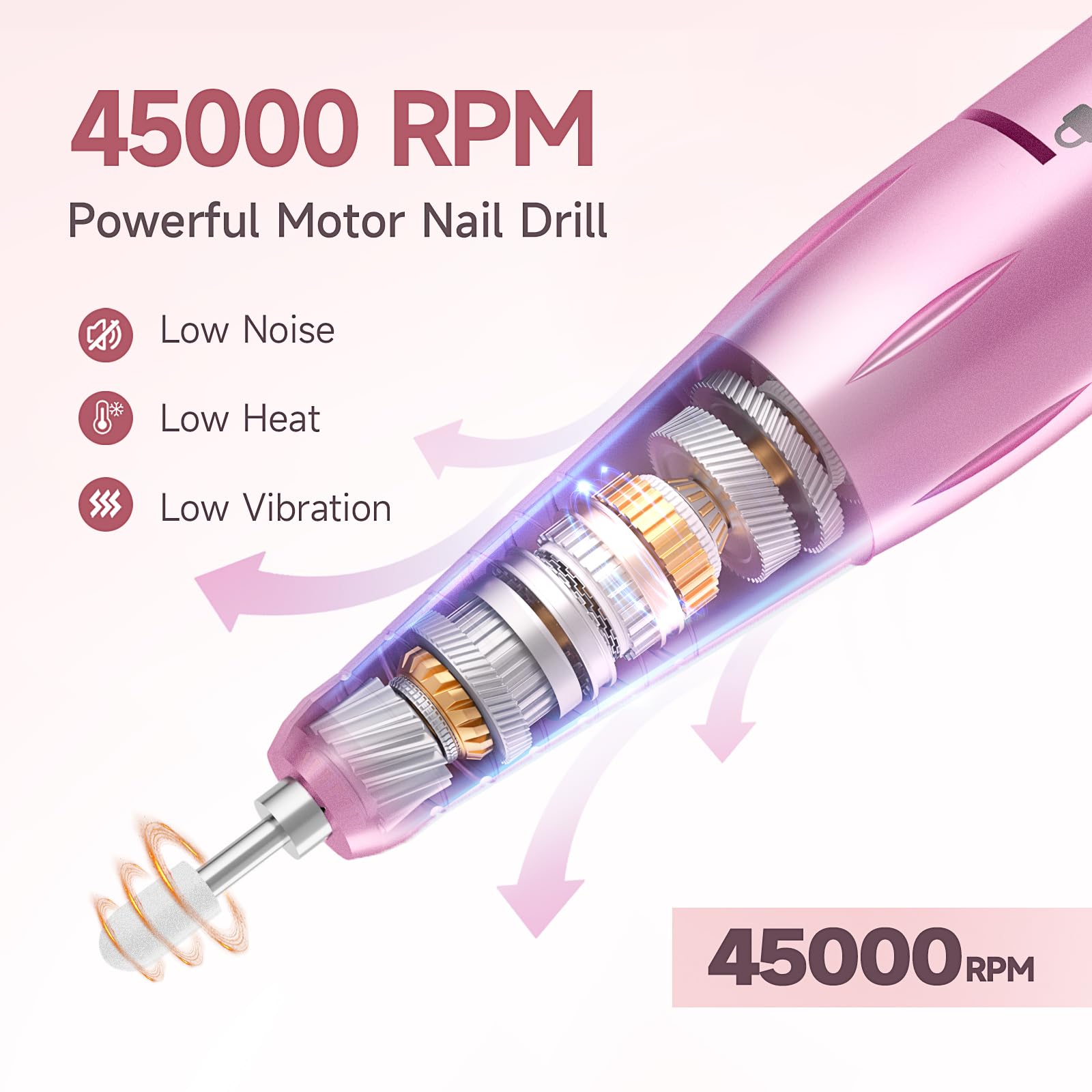 Hqmphq rechargeable nail drill kit with digital LED display