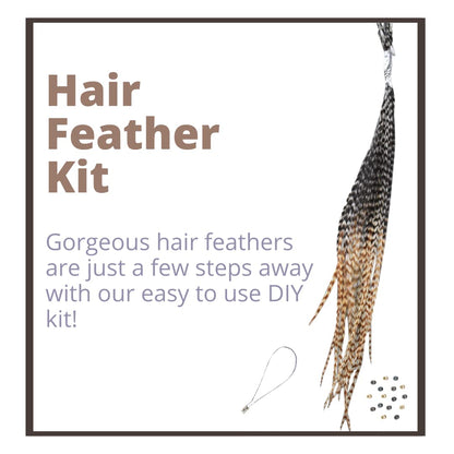 Full contents of Feather Lily hair extension kit with beads