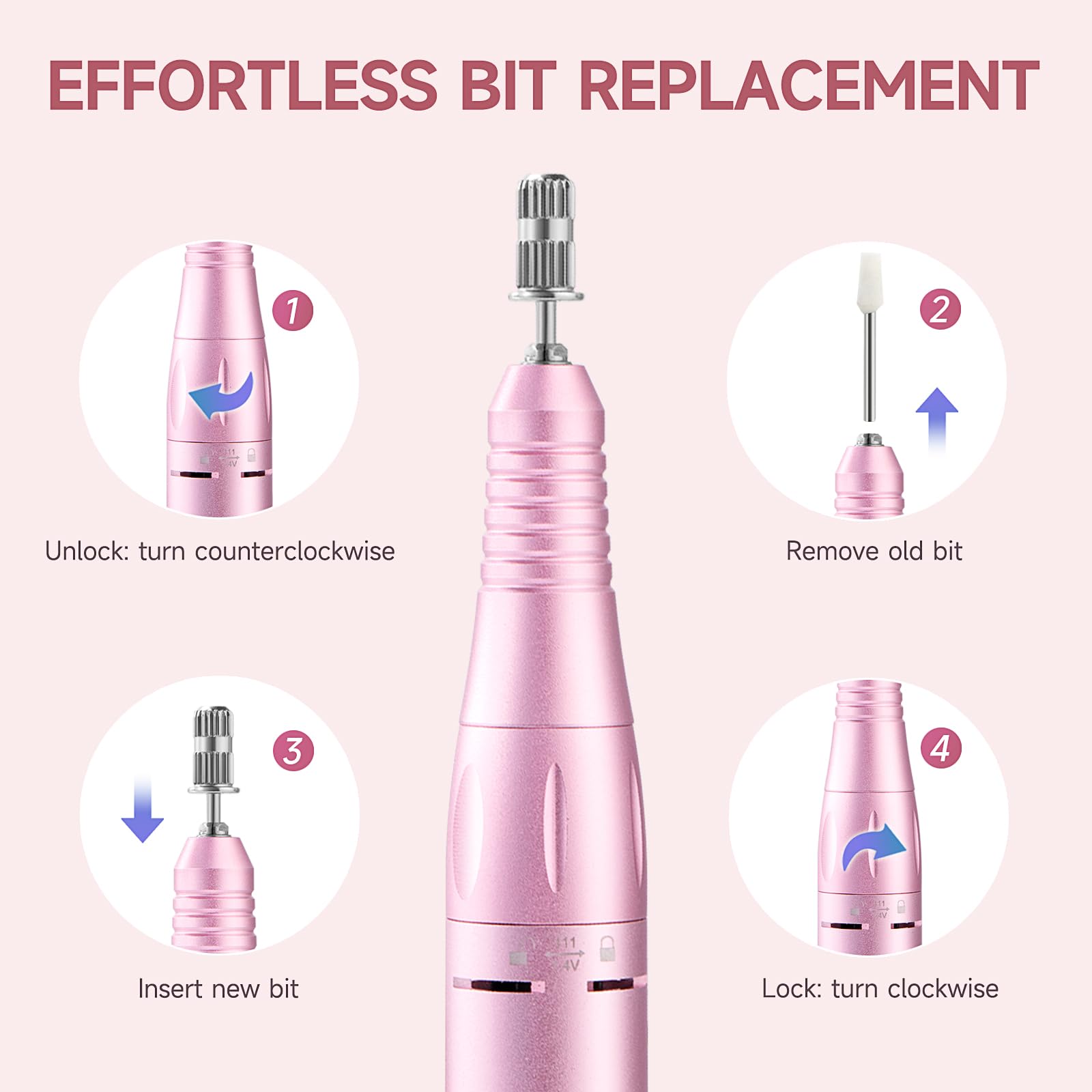 Hqmphq professional nail drill used for acrylic gel nails