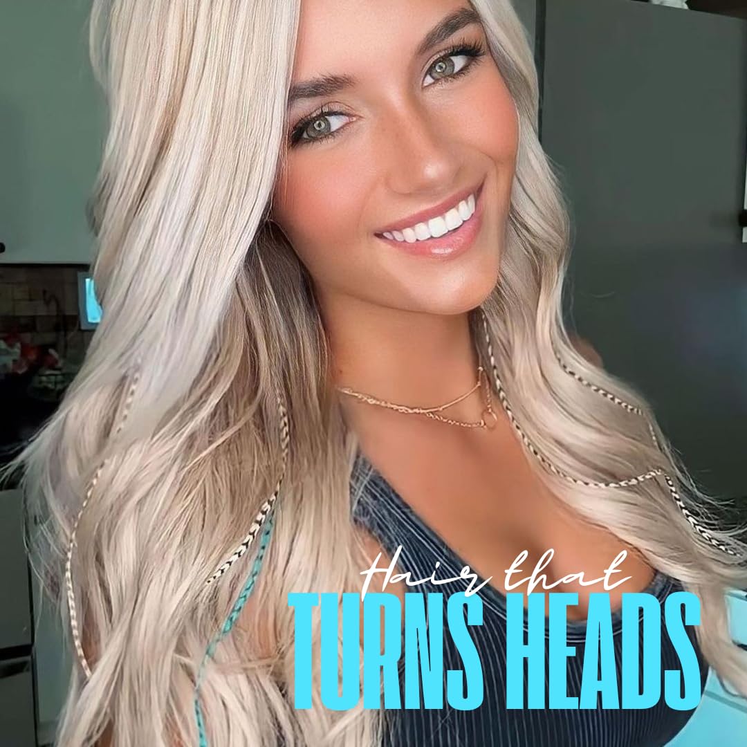Feather Lily hair extensions with installation tools and beads