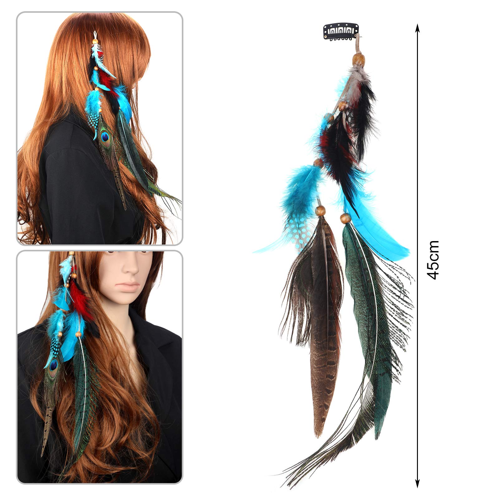 Handmade hippie hair extensions with decorative beads