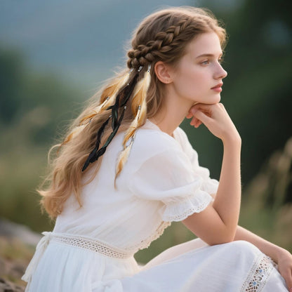 Three pieces of Geyoga boho festival hair extensions