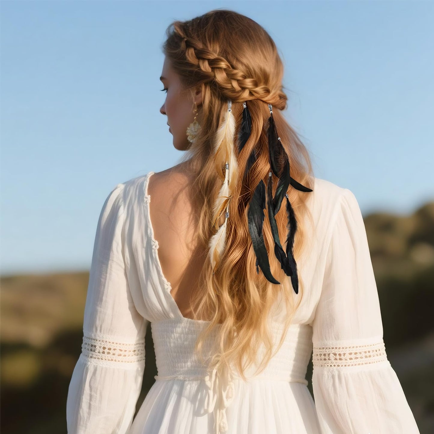 Boho style hair accessory for carnival and photoshoots