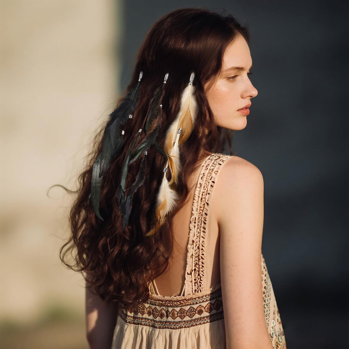 Geyoga feather hair extensions for costume performances