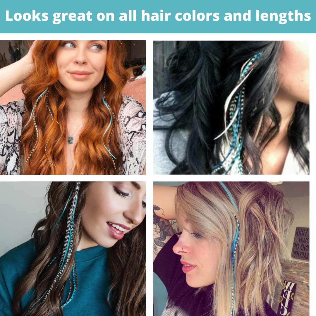 Full set of feather hair accessories and installation equipment