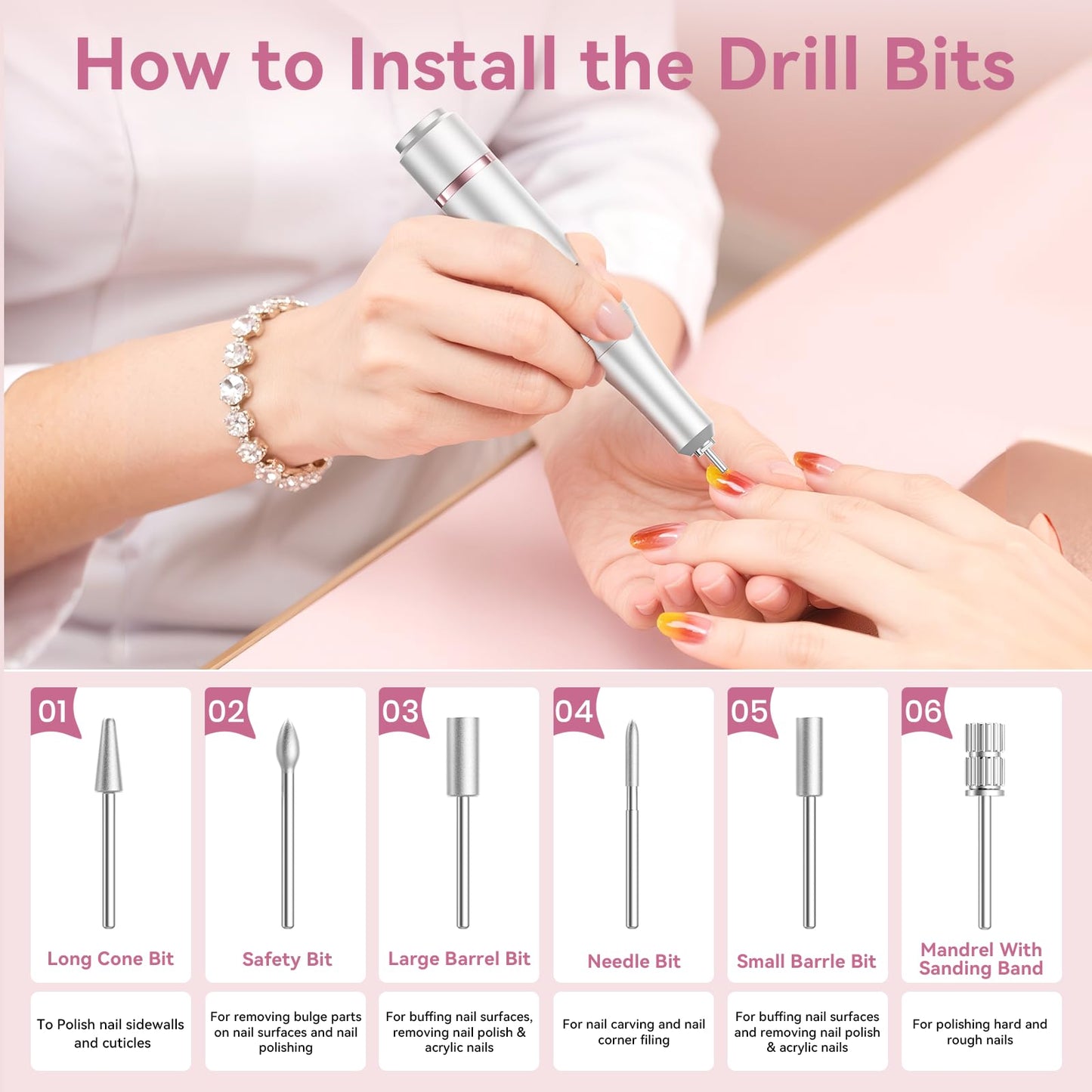 Hoxida electric nail file kit in professional packaging
