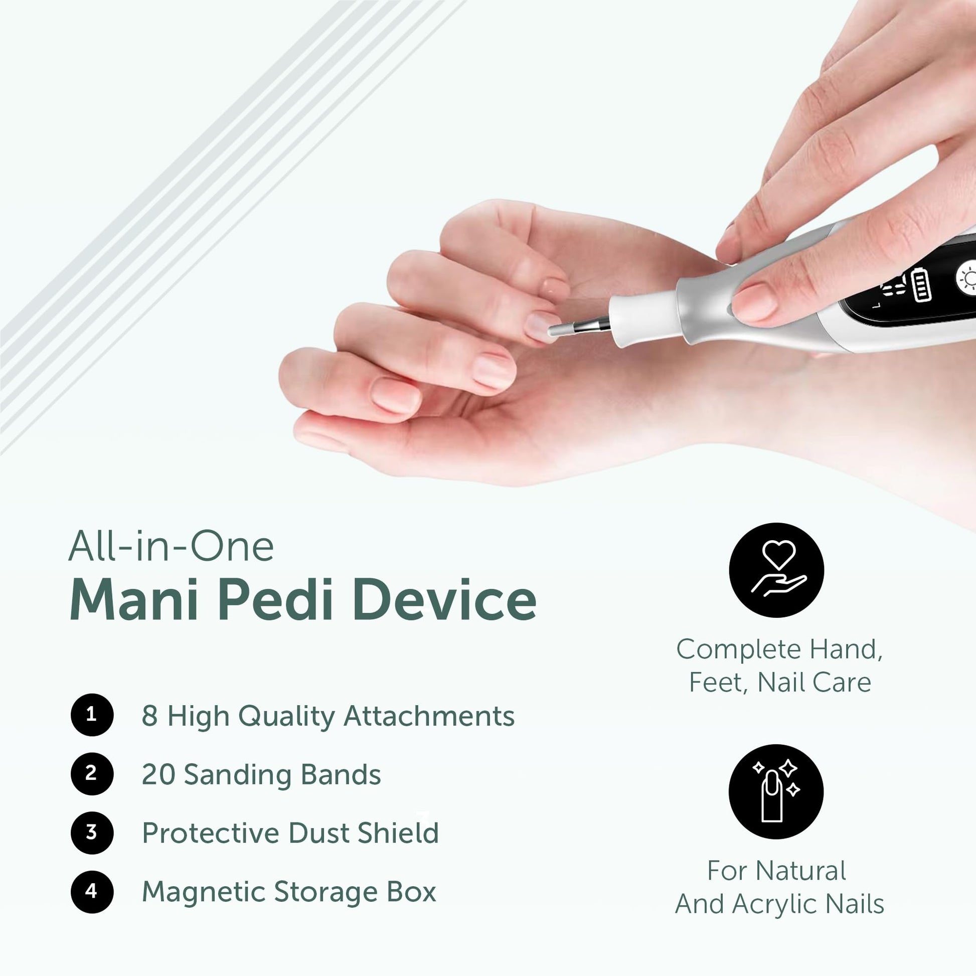 Authentic imported personal grooming set packaged securely for premium hand and foot therapy.