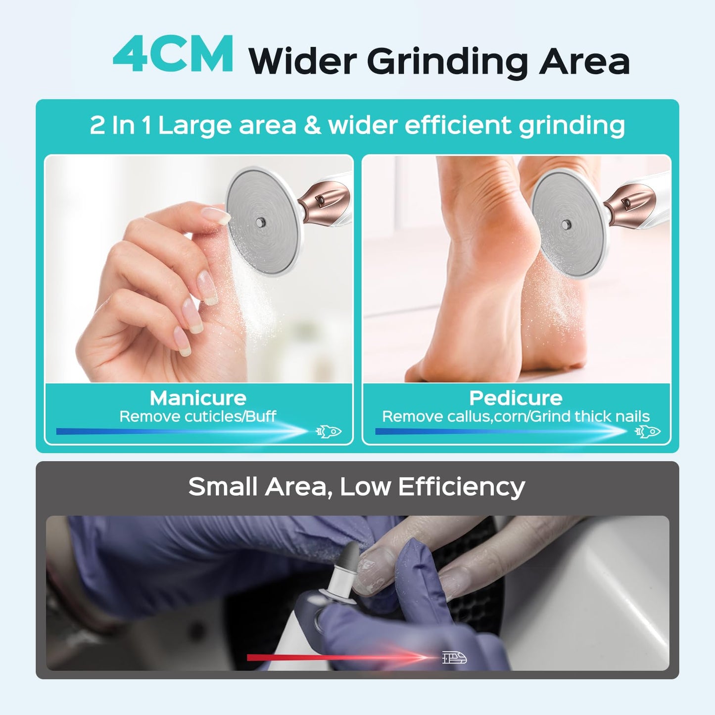 White Coslus C43 manicure drill with LED light feature