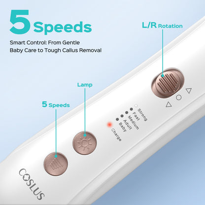 Close up of Coslus nail grinder attachment for thick nails