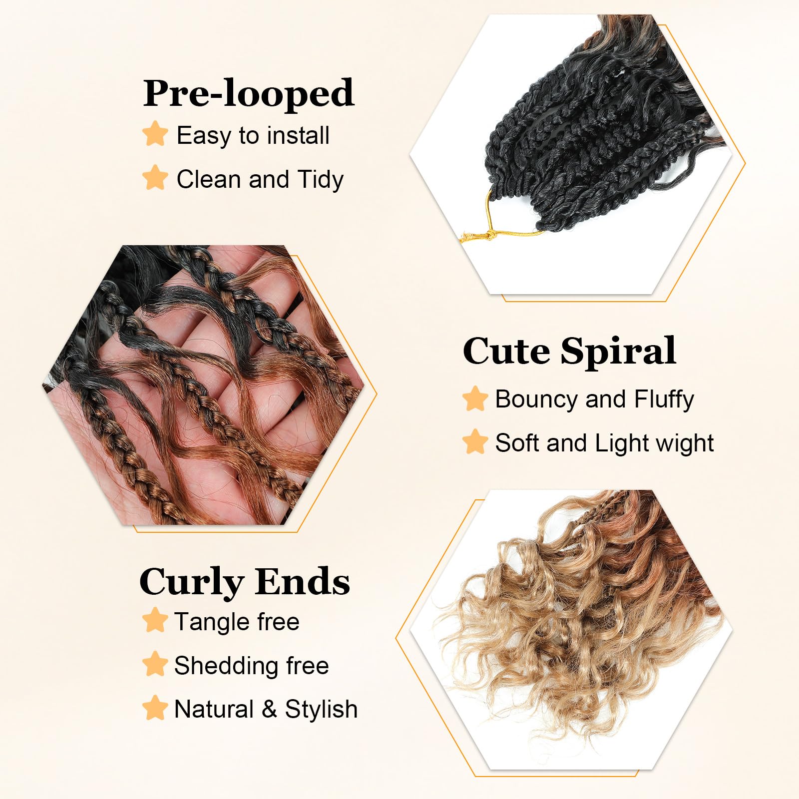 Model showcasing the ten inch bohemian box braids with loose curly ends.