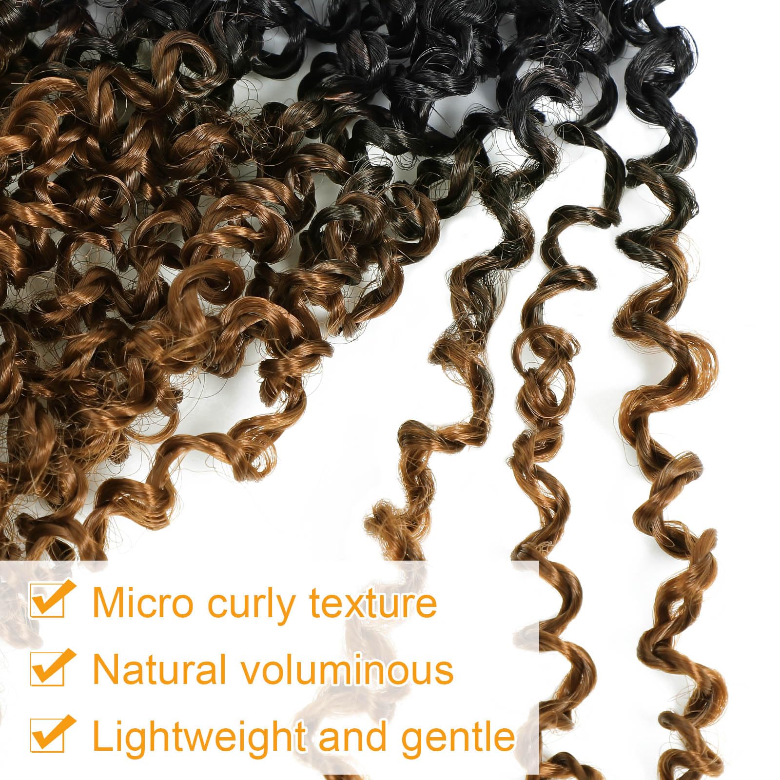 Side profile view of a short bob styled with brown ombre yanky twists.