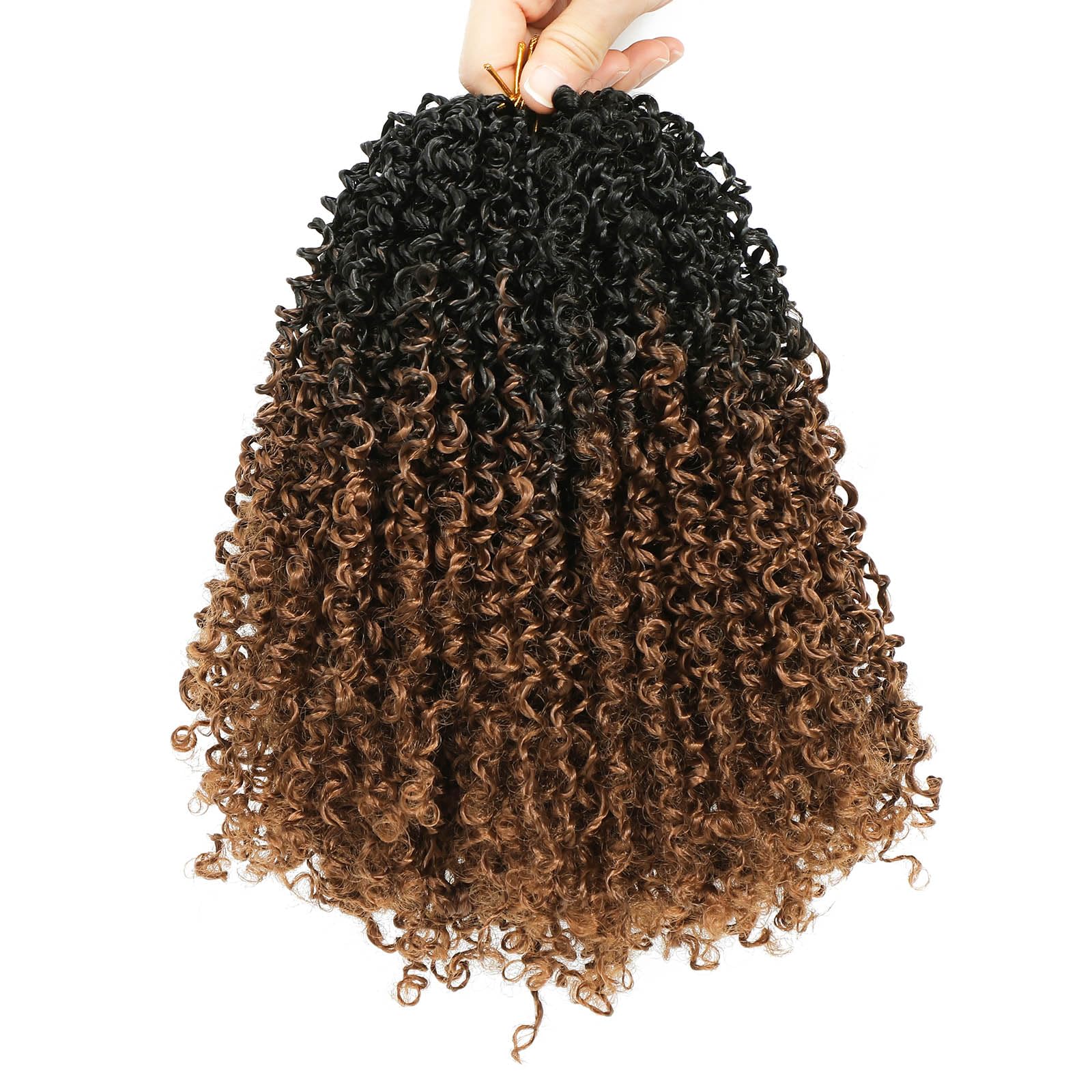 Full set view of thirty strands per pack premium synthetic hair extensions.