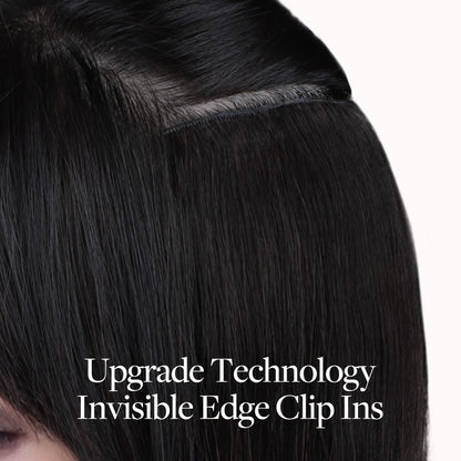 GOO GOO eighteen inch clip ins showing texture and secure metal clips close up