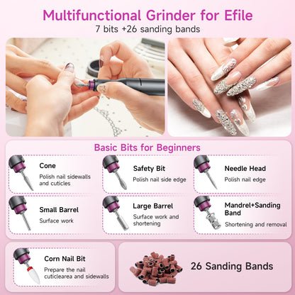 Back view of the professional nail machine showing safety certifications and technical specifications label