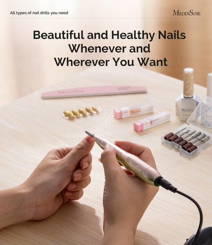 MelodySusie electronic nail care system demonstrating lightweight design in hand