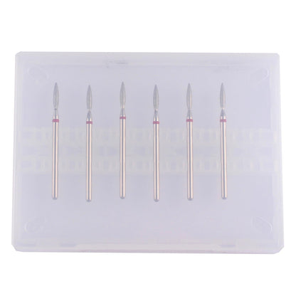 MZCMSL diamond cuticle remover bits showcasing the universal stainless steel shank compatible with electric nail files.