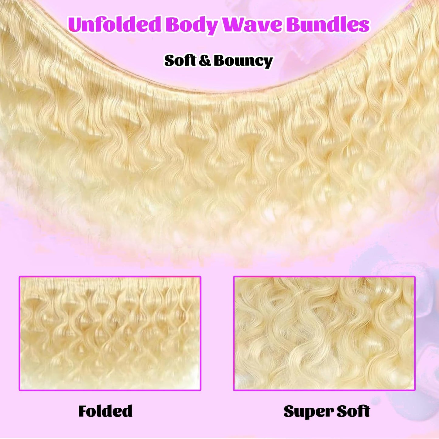 Premium imported 613 blonde hair extension being styled to showcase its silky texture.