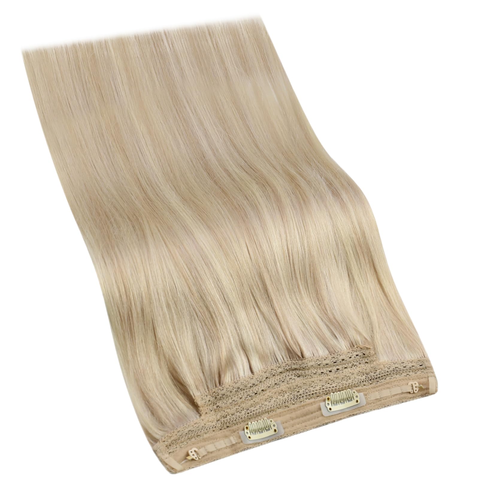 YoungSee real human hair extensions showing the natural gloss and premium 85 grams thickness