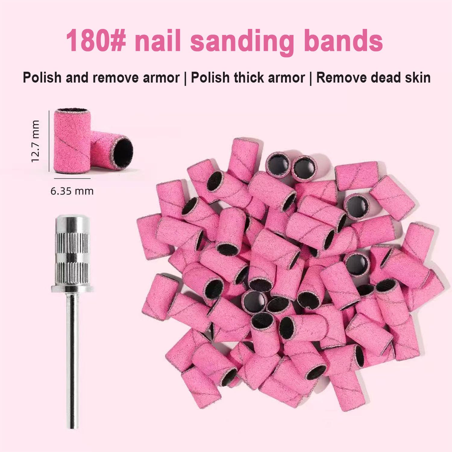 Multi colored premium sandpaper rings for electric nail file machine pedicures