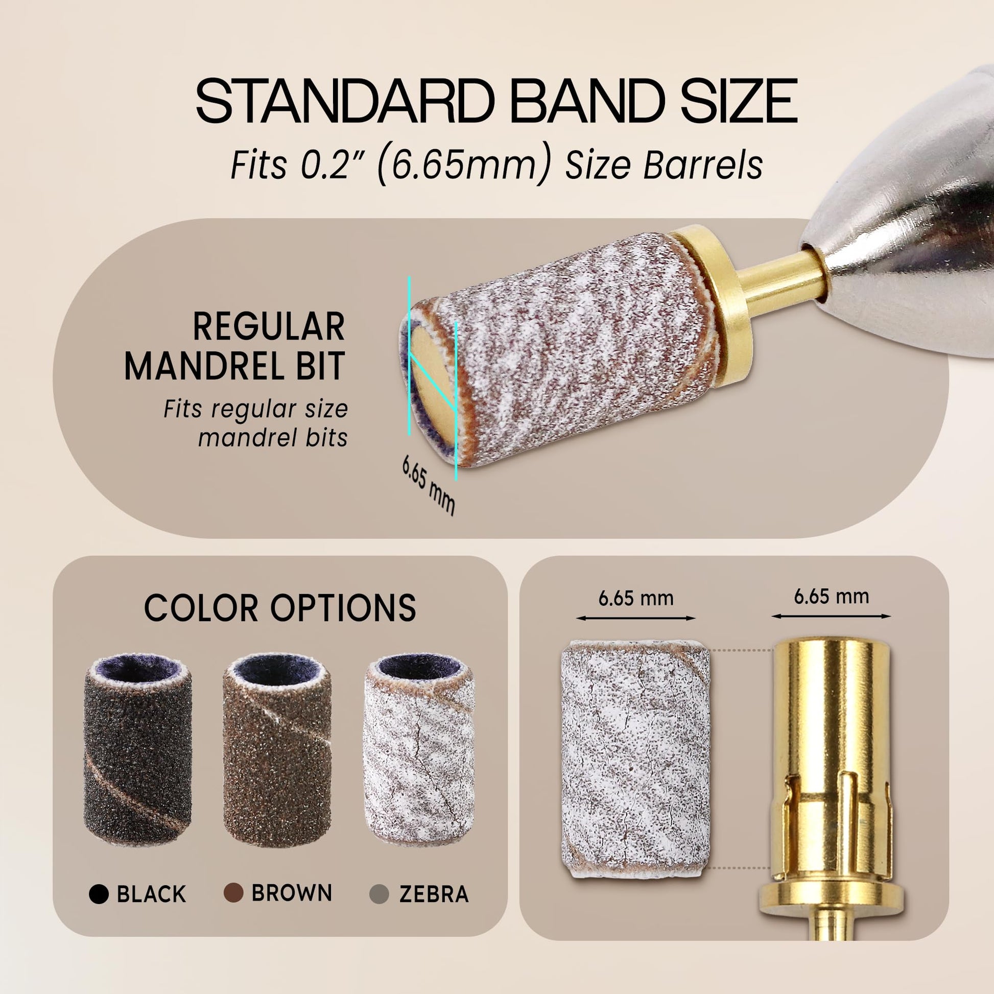 Zebra texture detail of Pana professional nail drill sanding bands