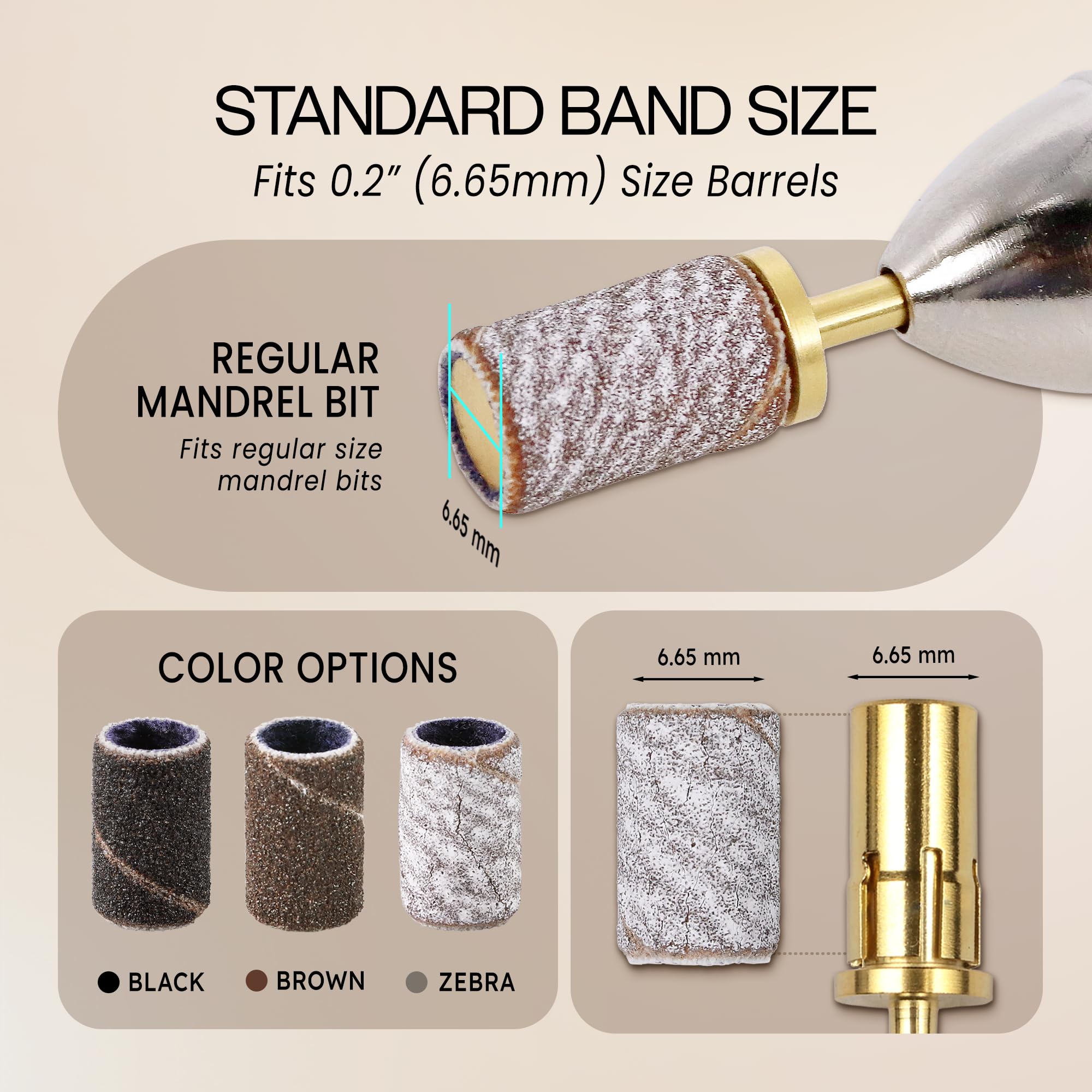 Zebra texture detail of Pana professional nail drill sanding bands