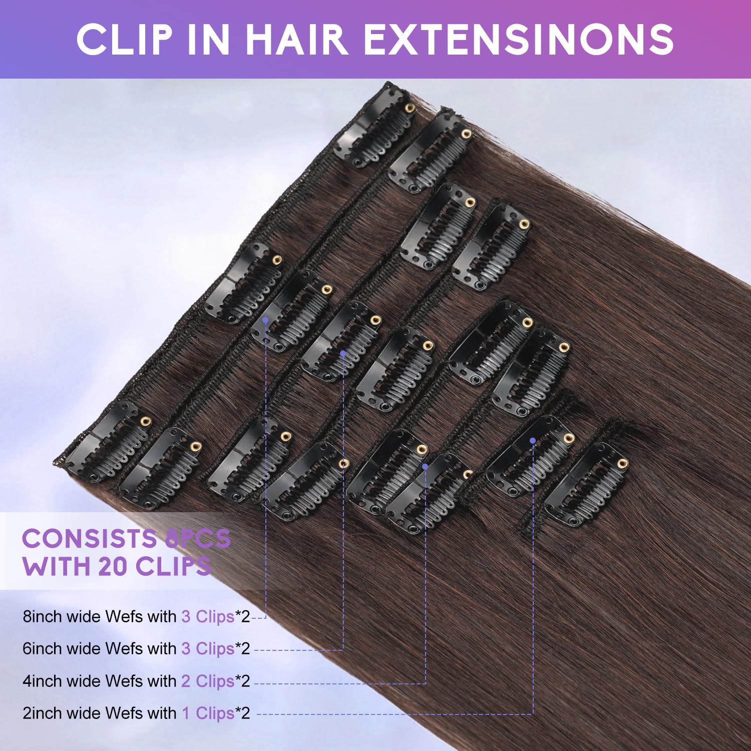 Licoville 100g hair extensions showcasing premium double weft thickness and wavy styling potential