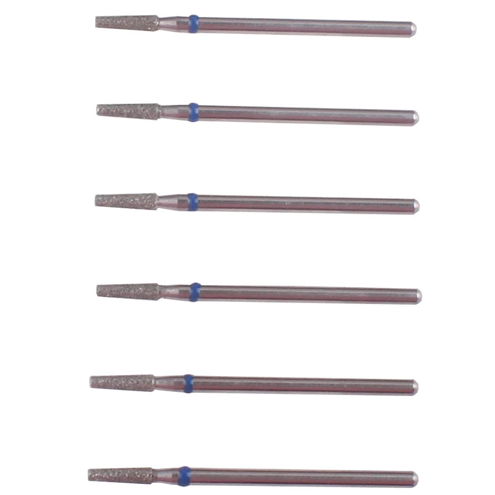 Six pieces of MZCMSL tapered barrel diamond bits arranged horizontally