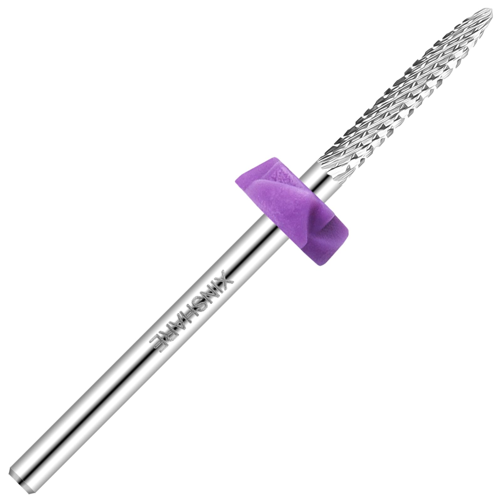 Xinshare tungsten carbide nail bit close up view highlighting the universal shank design.