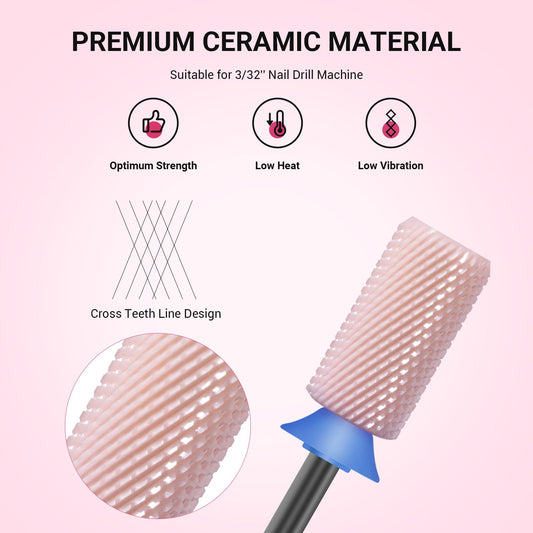 MelodySusie chamfer flat top e-file attachment displaying universal three thirty second inch shank