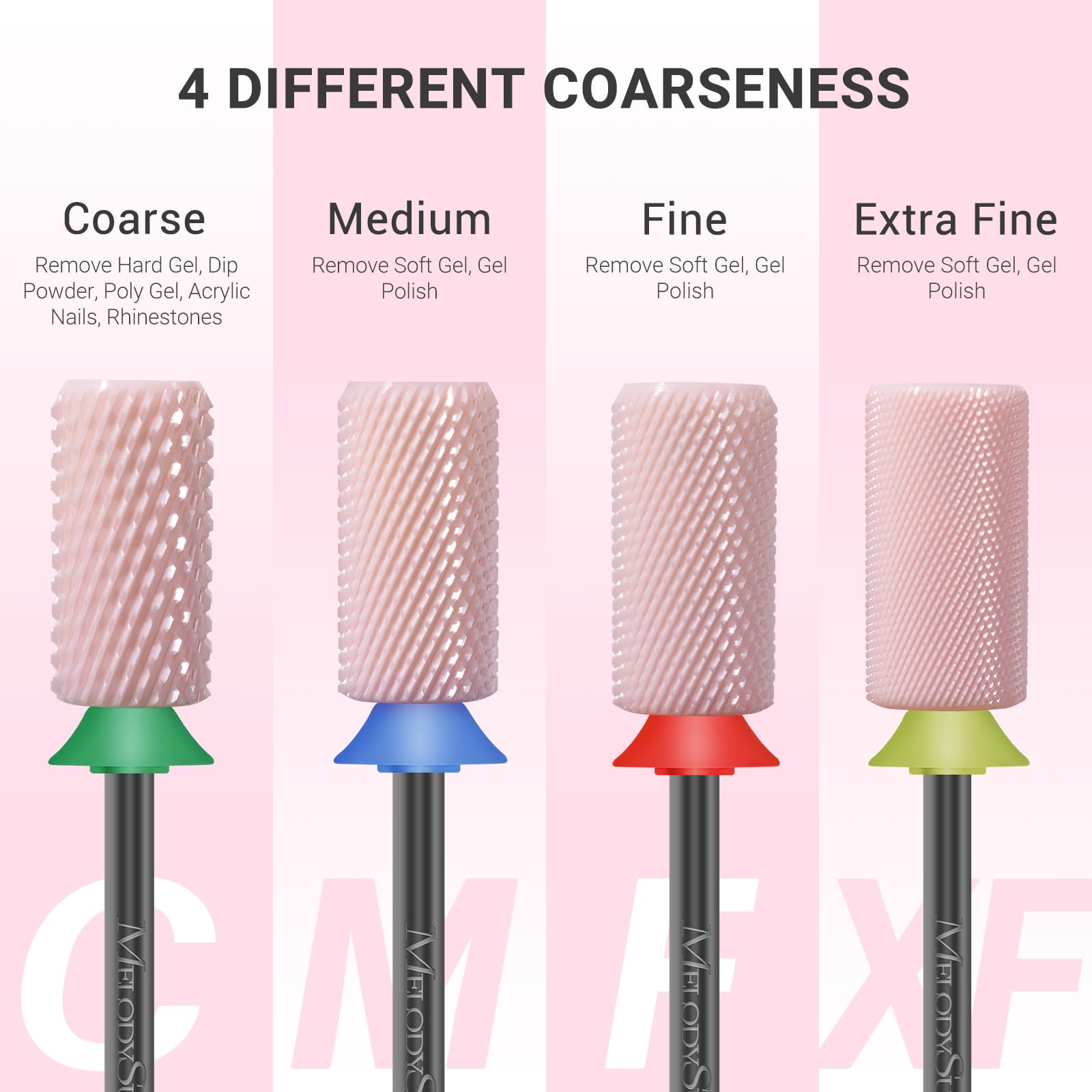 Two way rotation ceramic barrel nail bit for left and right handed manicurists