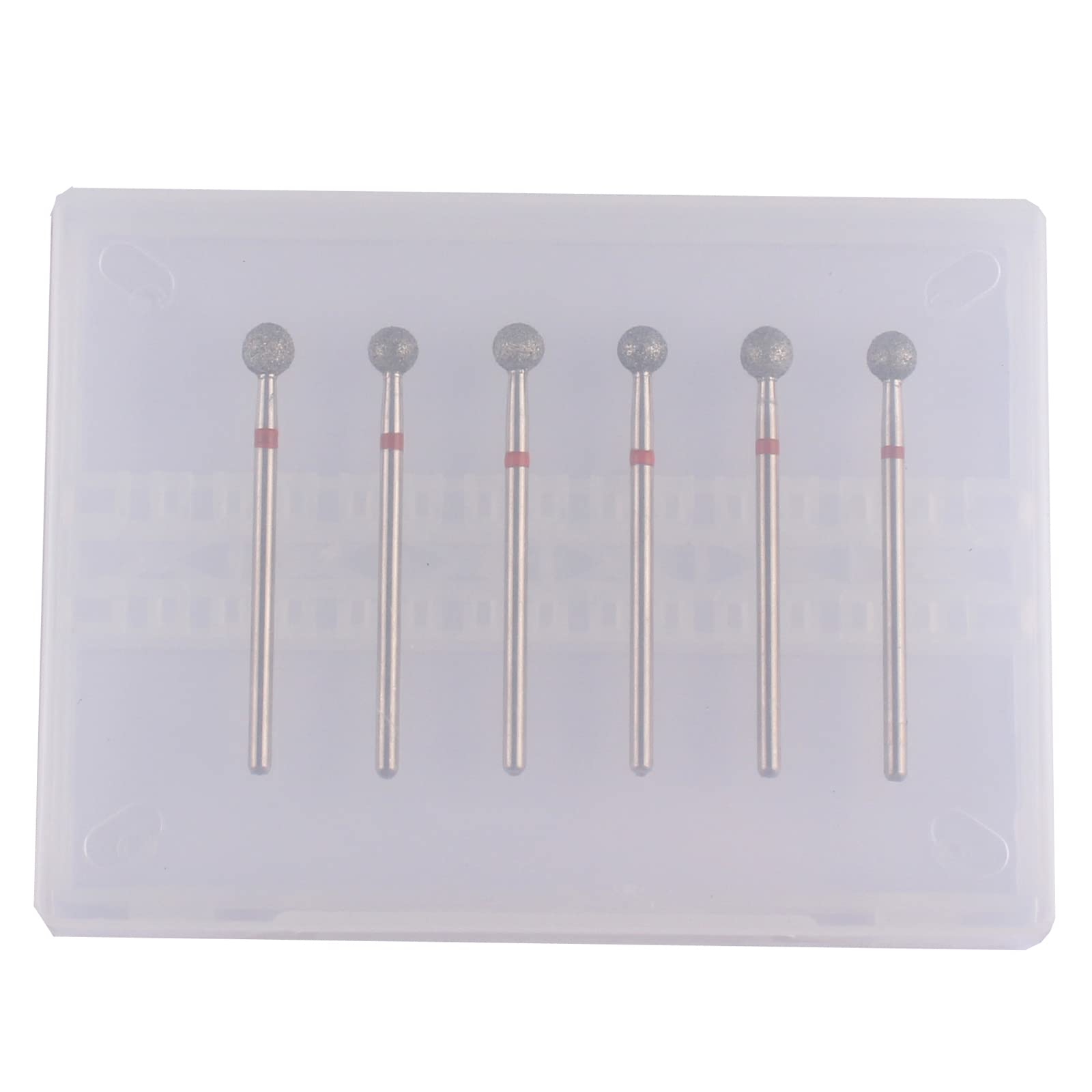 The complete six count professional Russian manicure bit set highlighting fine and medium grits
