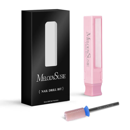 MelodySusie pink medium grit large barrel bit for safe cuticle area filing