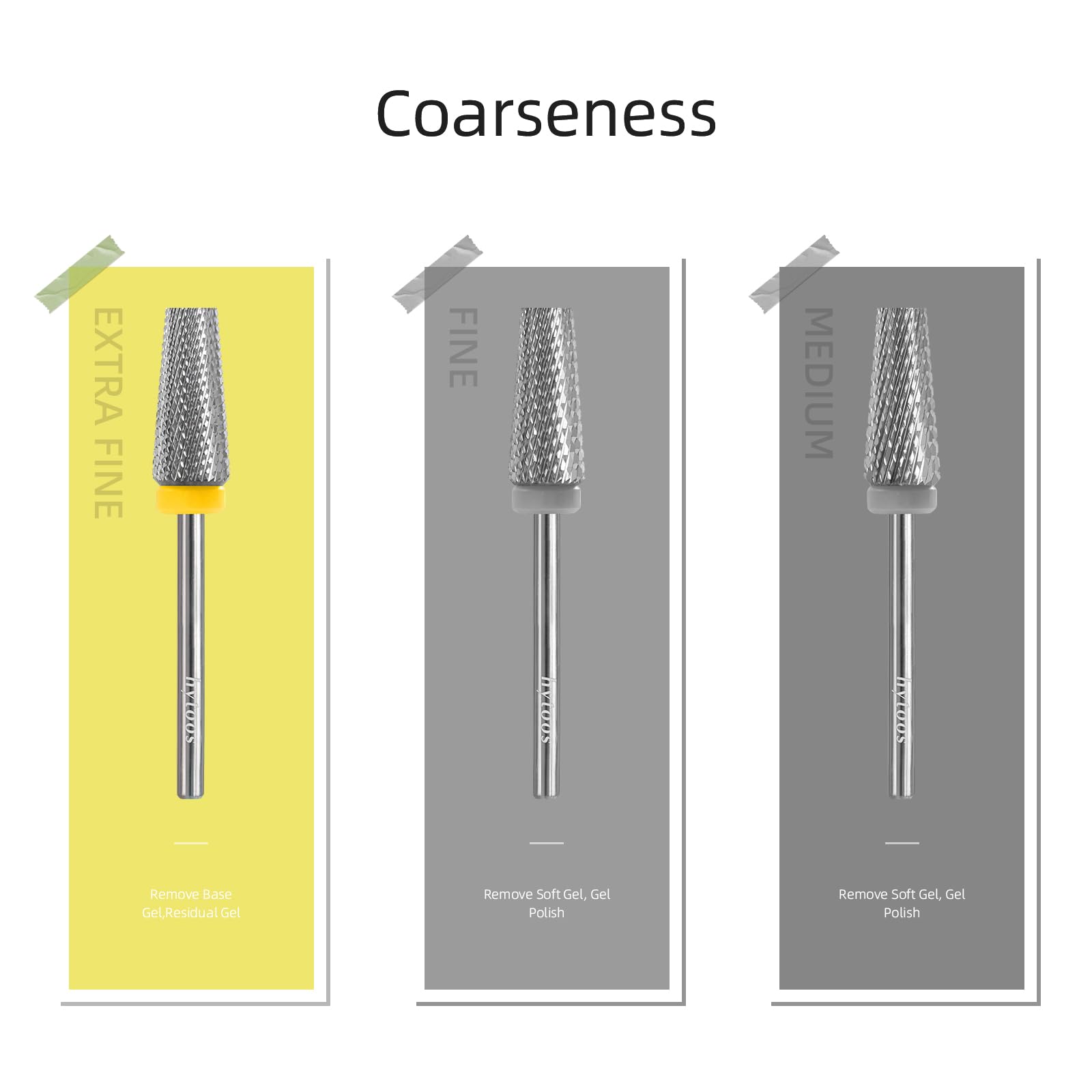 Professional cross tapered tungsten carbide nail bit showing two way rotation design