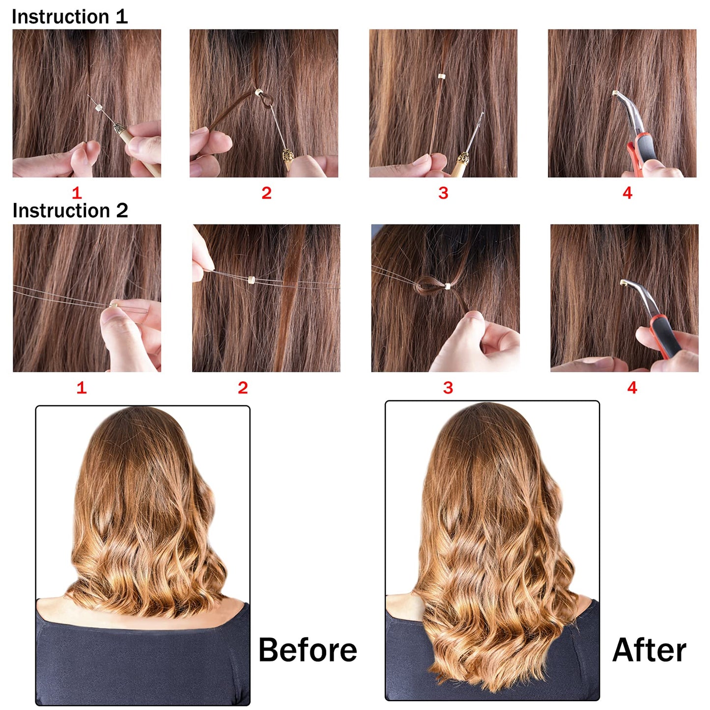 Duufin DIY micro ring extension kit components neatly arranged for salon use