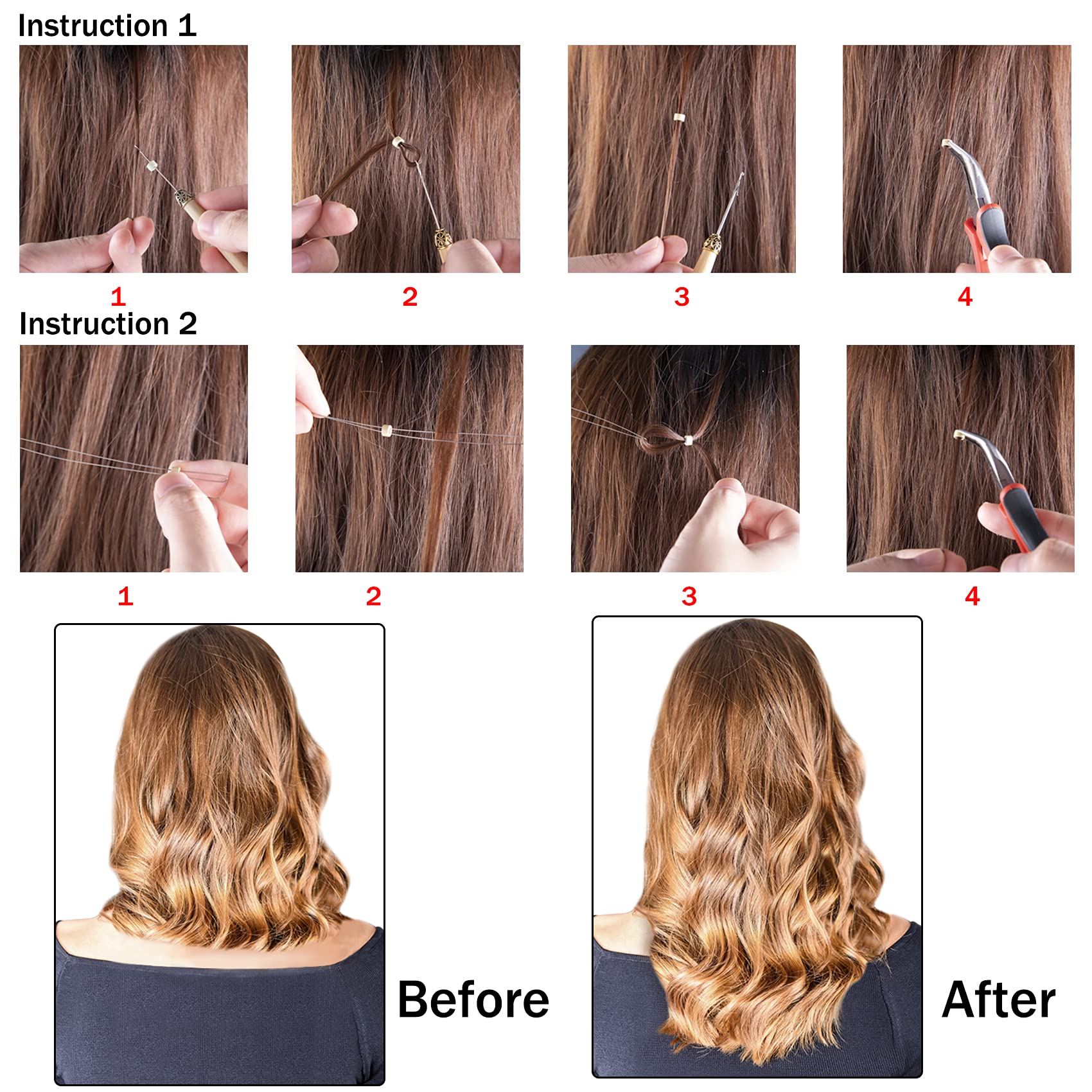 Duufin DIY micro ring extension kit components neatly arranged for salon use