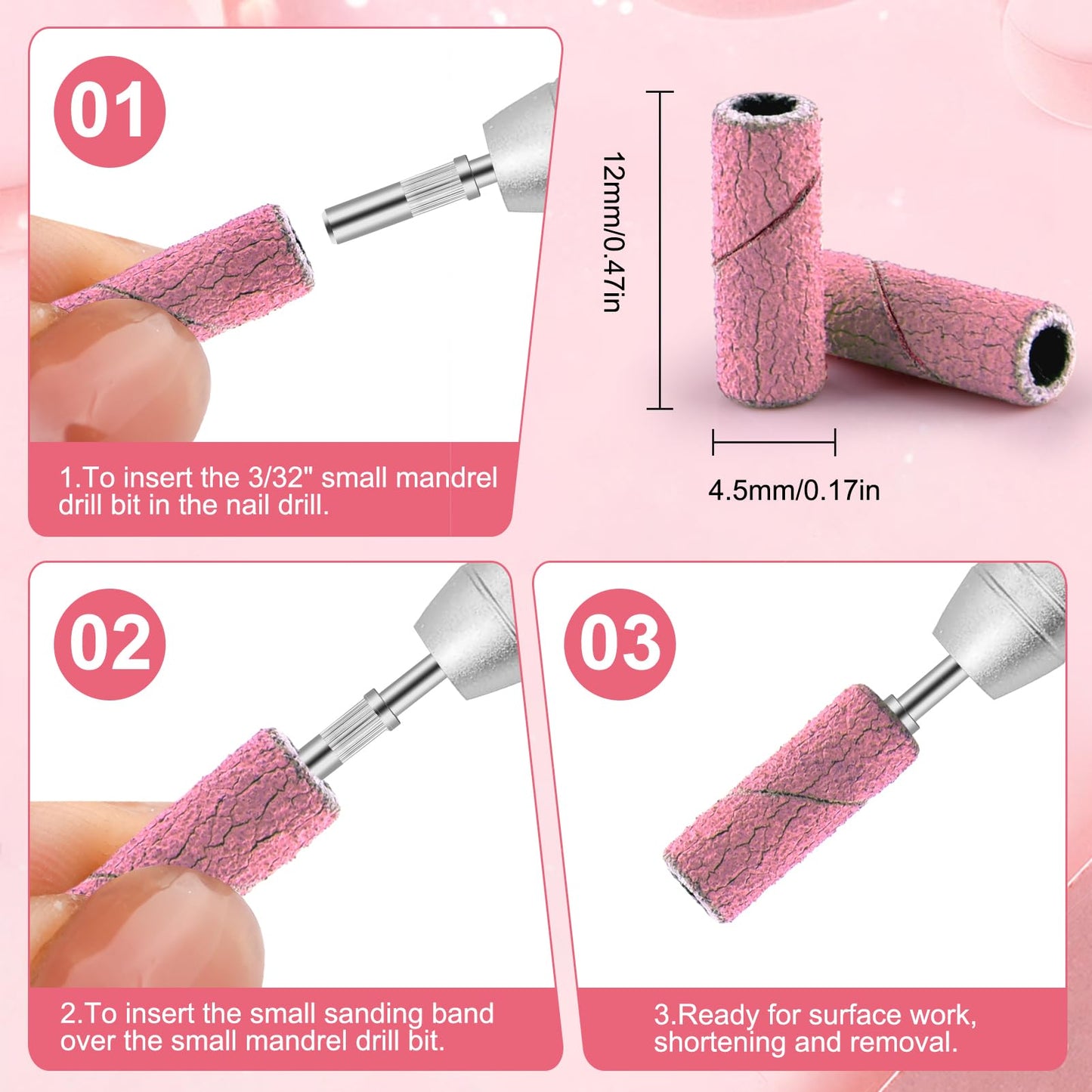 Detailed graphic showing the three thirty seconds inch shank size compatibility.
