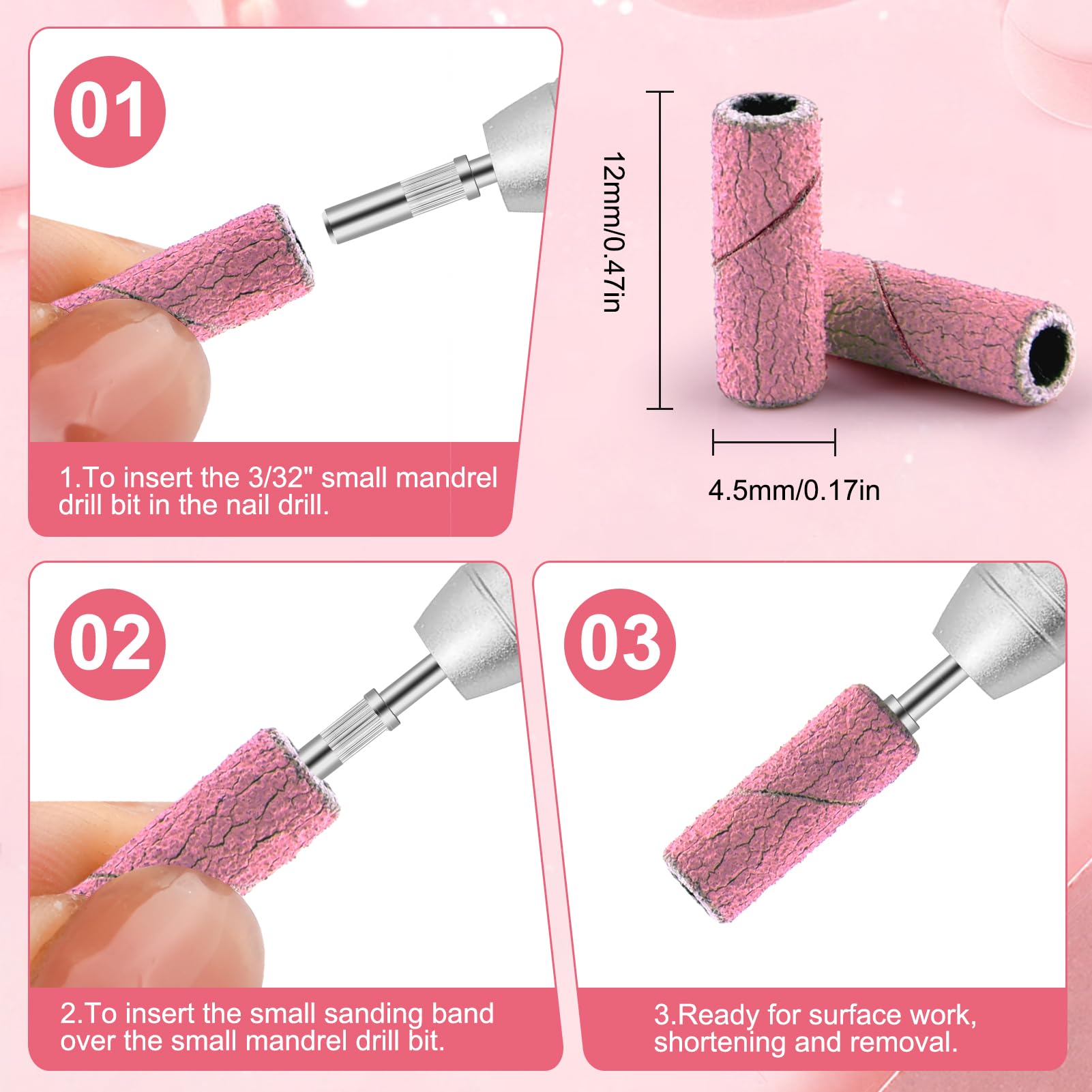 Detailed graphic showing the three thirty seconds inch shank size compatibility.