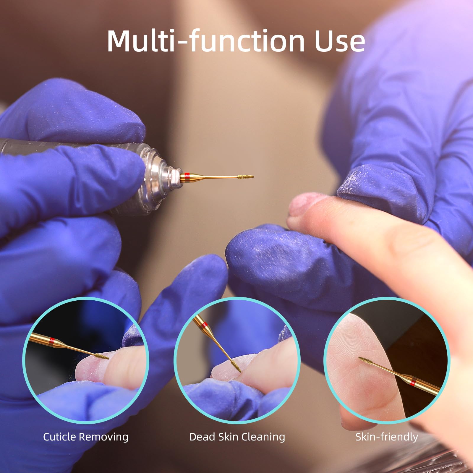 Hytoos professional nail file accessory shown with its universal stainless steel shank fitting.