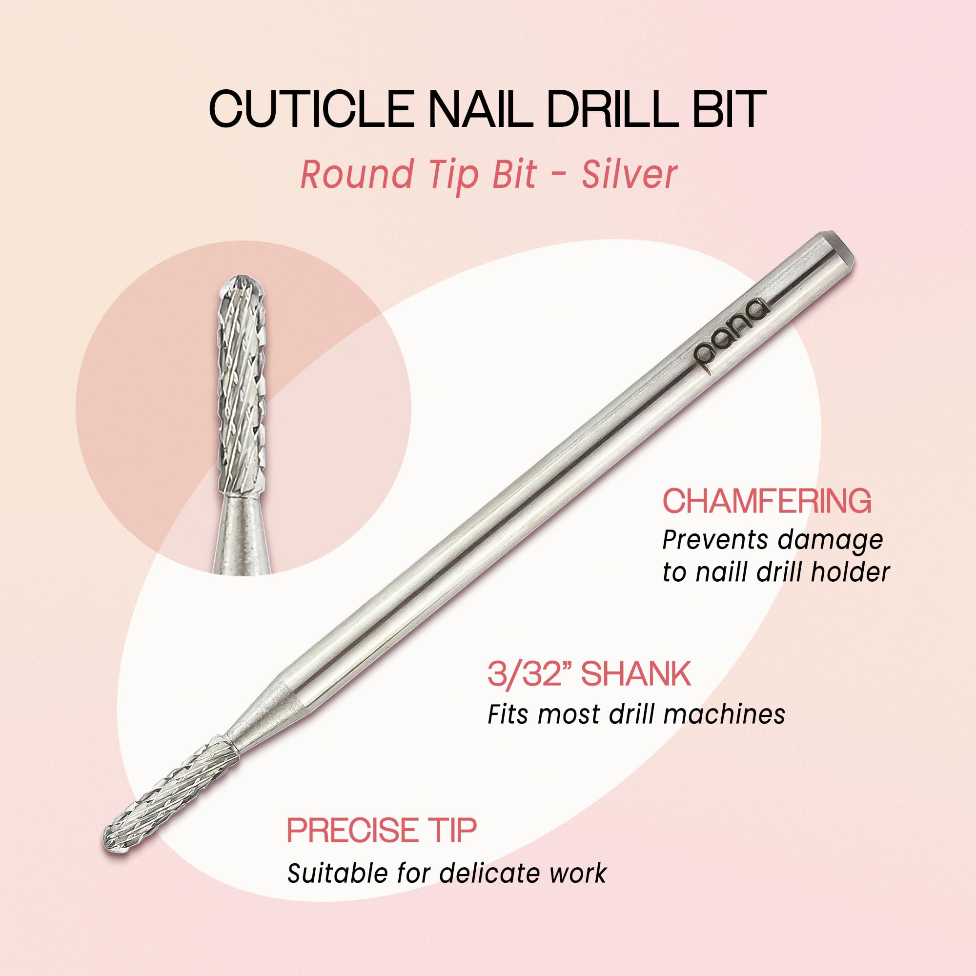Pana silver carbide drill bit for electric nail files