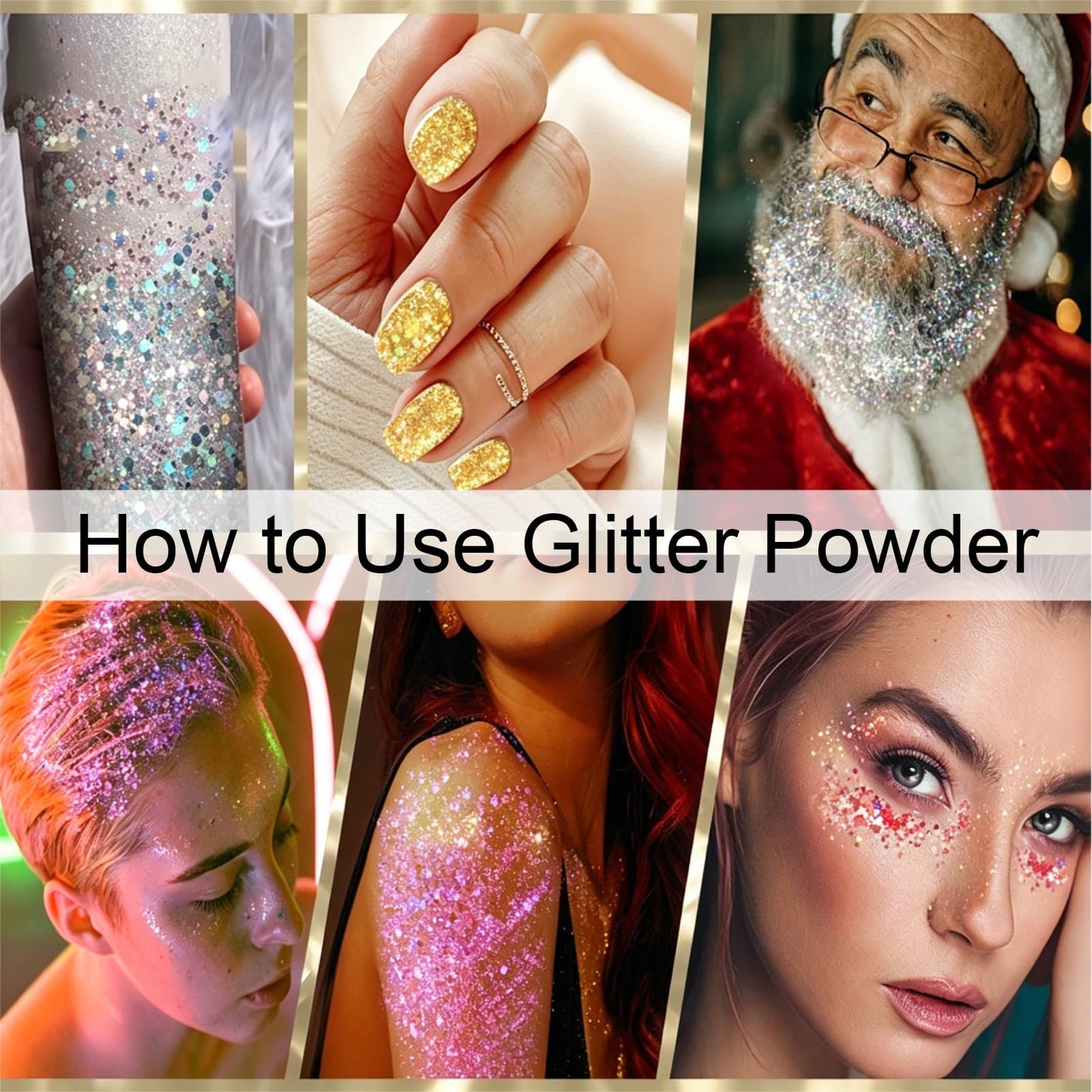 Step by step demonstration of attaching the multi tone gradient hair tinsel using a micro bead.